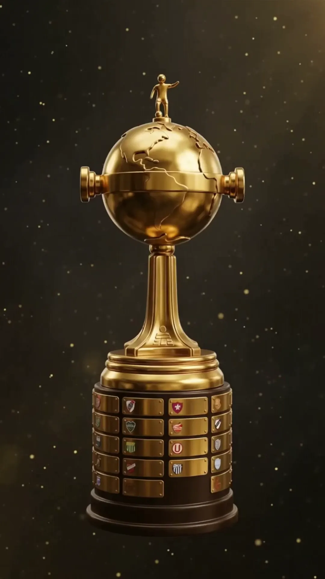 La Copa Libertadores sobre fondo oscuro